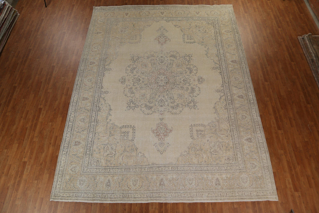 Vintage Wool Handmade Tabriz Large Persian Rug 11x15