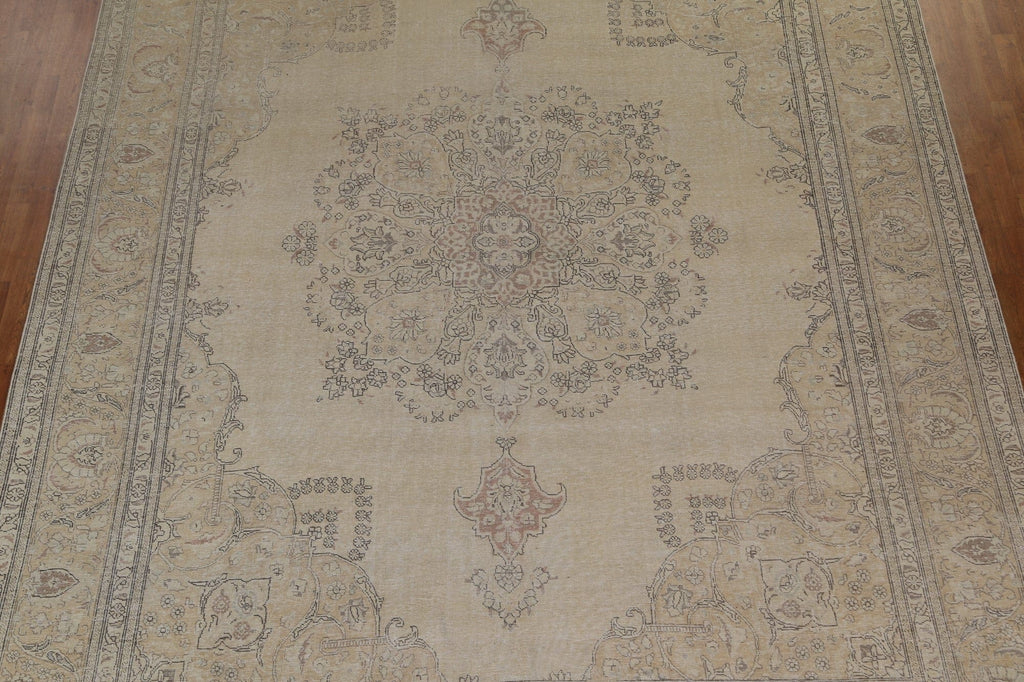 Vintage Wool Handmade Tabriz Large Persian Rug 11x15