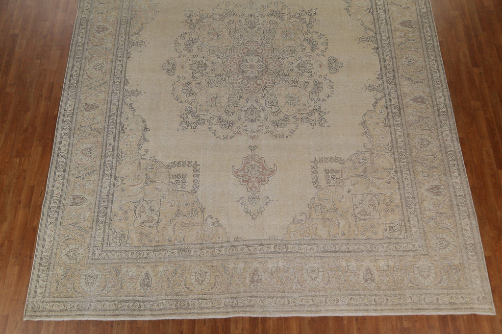 Vintage Wool Handmade Tabriz Large Persian Rug 11x15