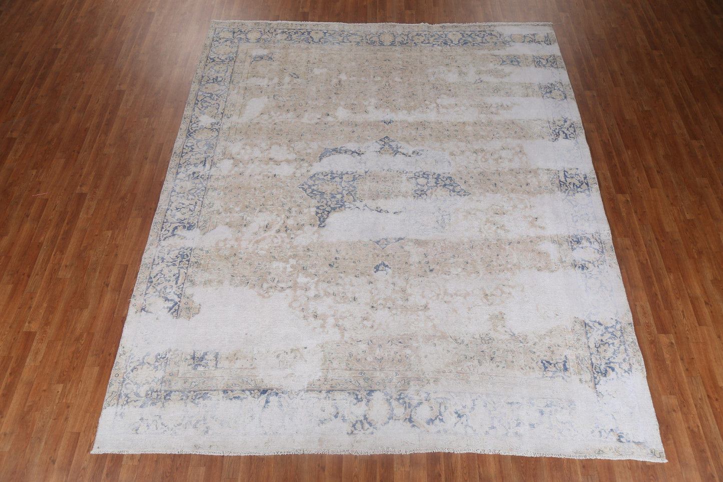 Antique Distressed Kerman Persian Area Rug 9x11