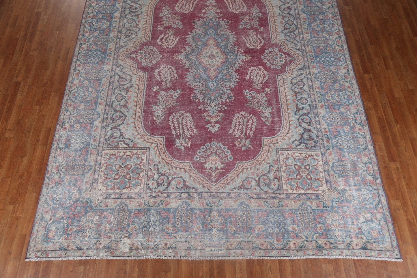 Antique Vegetable Dye Handmade Kerman Persian Rug 10x13