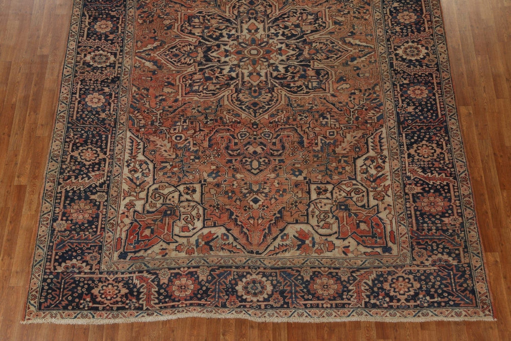 Vintage Wool Heriz Persian Area Rug 9x12