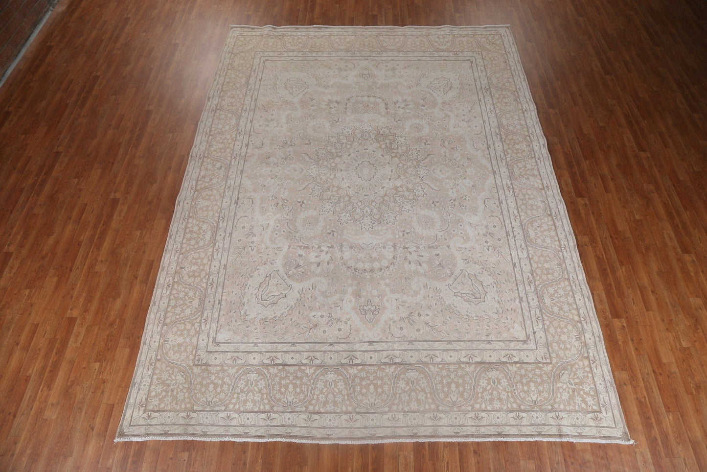 Antique Floral Wool Kerman Persian Rug 10x13