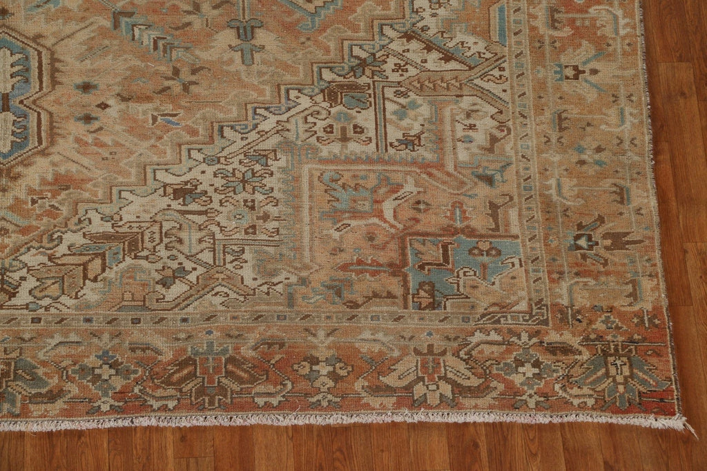 Antique Vegetable Dye Heriz Serapi Persian Rug 10x13