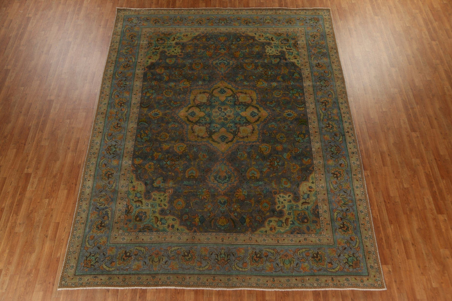 Vintage Over-Dyed Tabriz Persian Area Rug 10x13