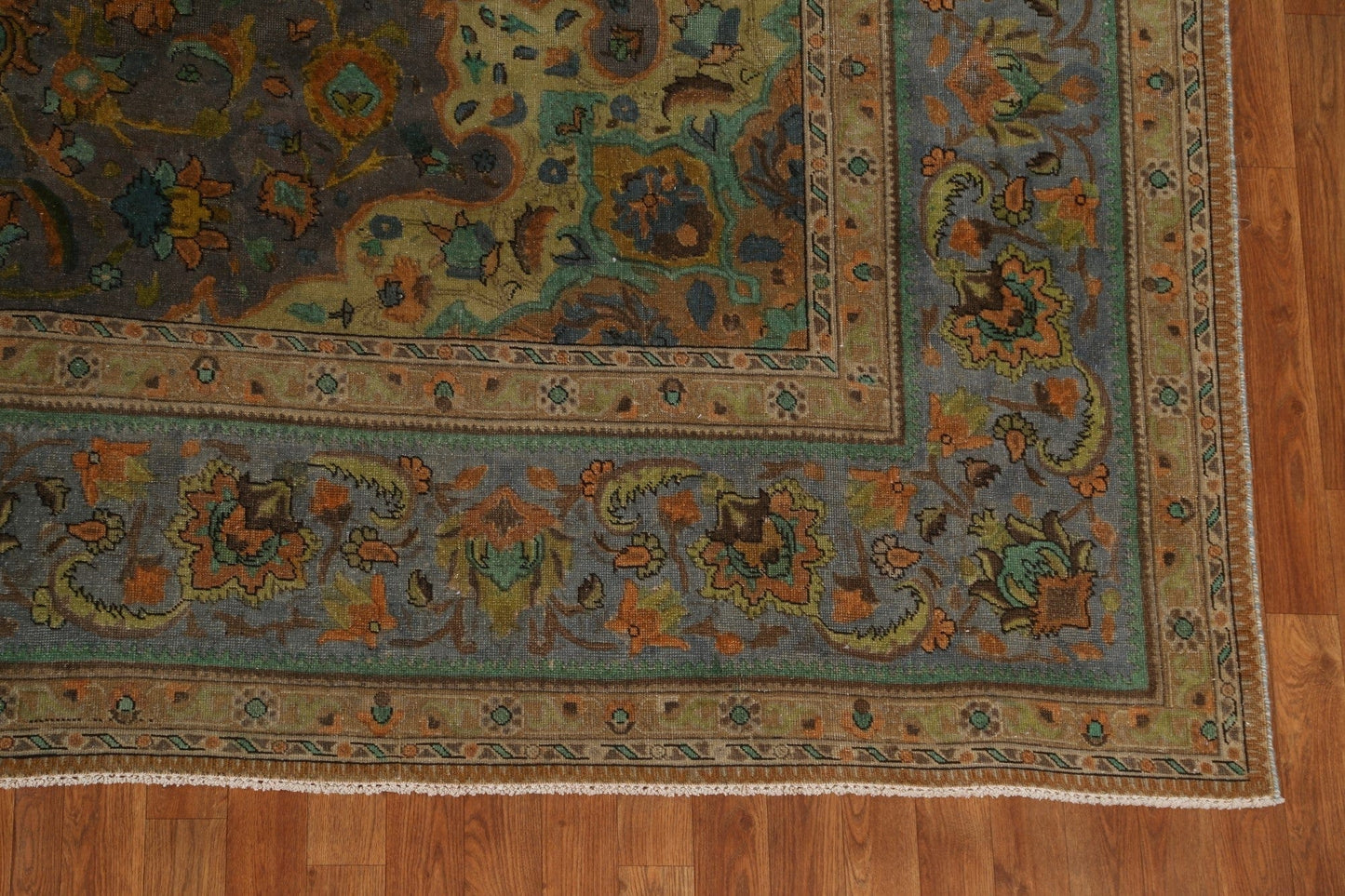 Vintage Over-Dyed Tabriz Persian Area Rug 10x13