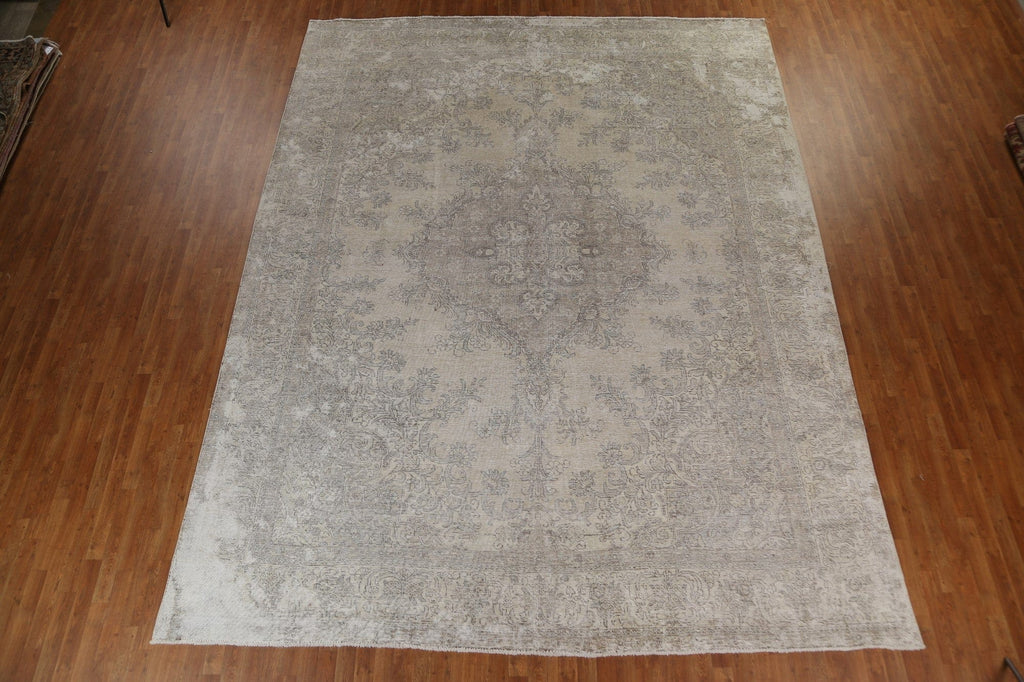 Vintage Muted Large Tabriz Large Persian Rug 11x14