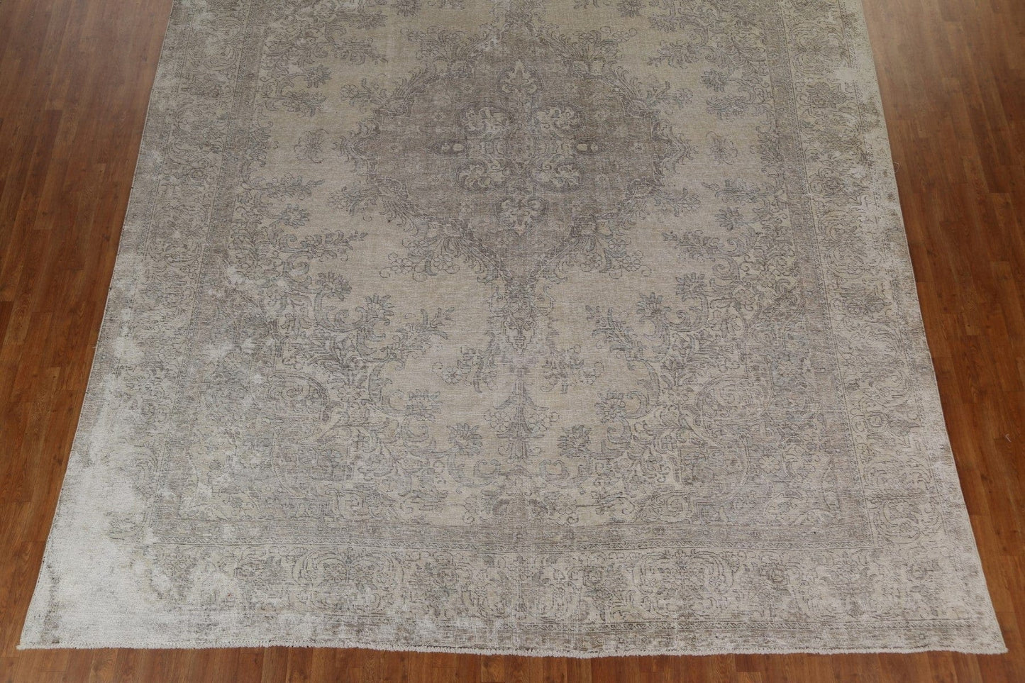 Vintage Muted Large Tabriz Large Persian Rug 11x14