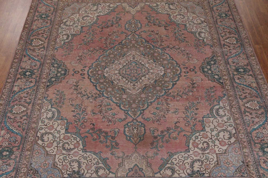 Handmade Vintage Tabriz Persian Rug 10x12