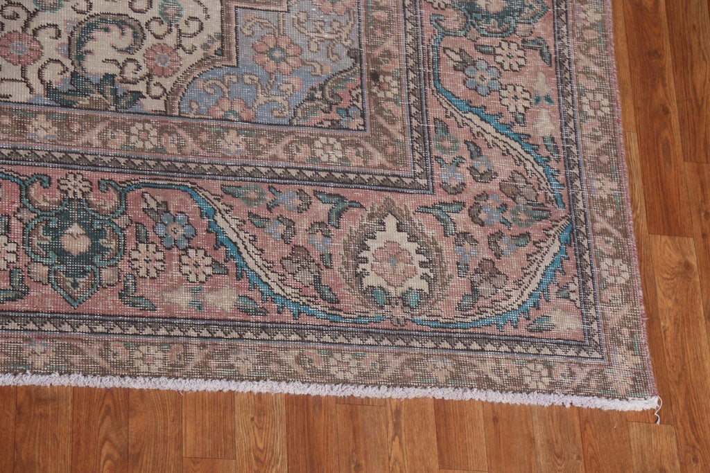 Handmade Vintage Tabriz Persian Rug 10x12