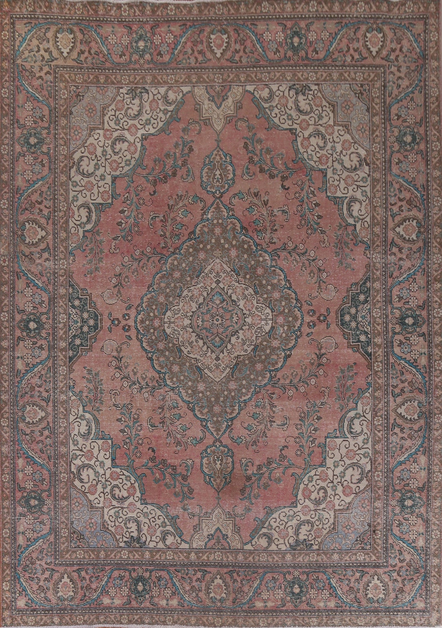 Handmade Vintage Tabriz Persian Rug 10x12