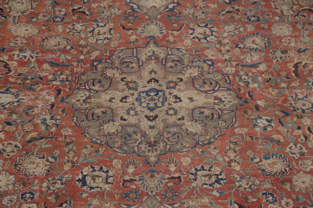 Hand-Knotted Wool Mashad Persian Rug 10x13