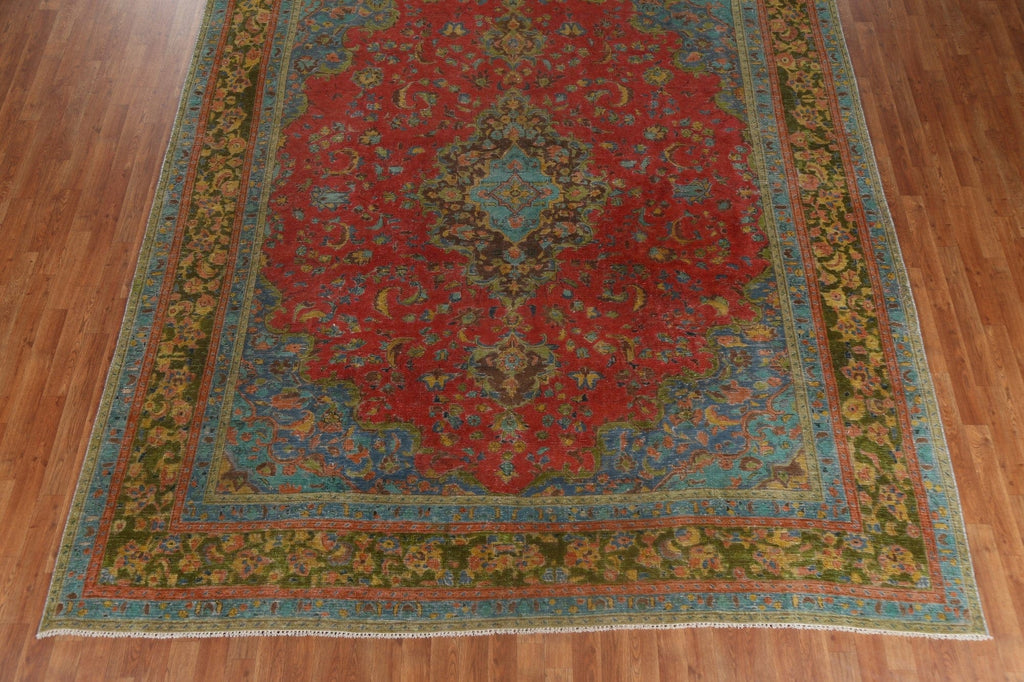 Handmade Over-Dyed Tabriz Persian Rug 9x12