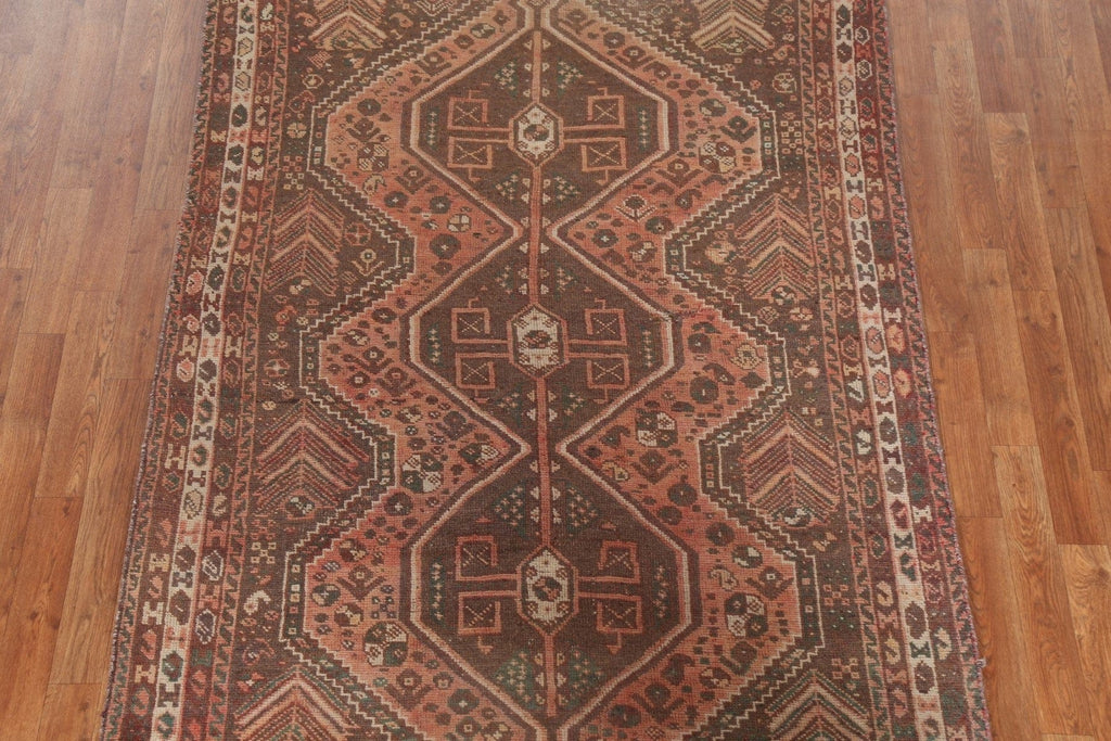 Tribal Geometric Vintage Yalameh Persian Wool Rug 5x7