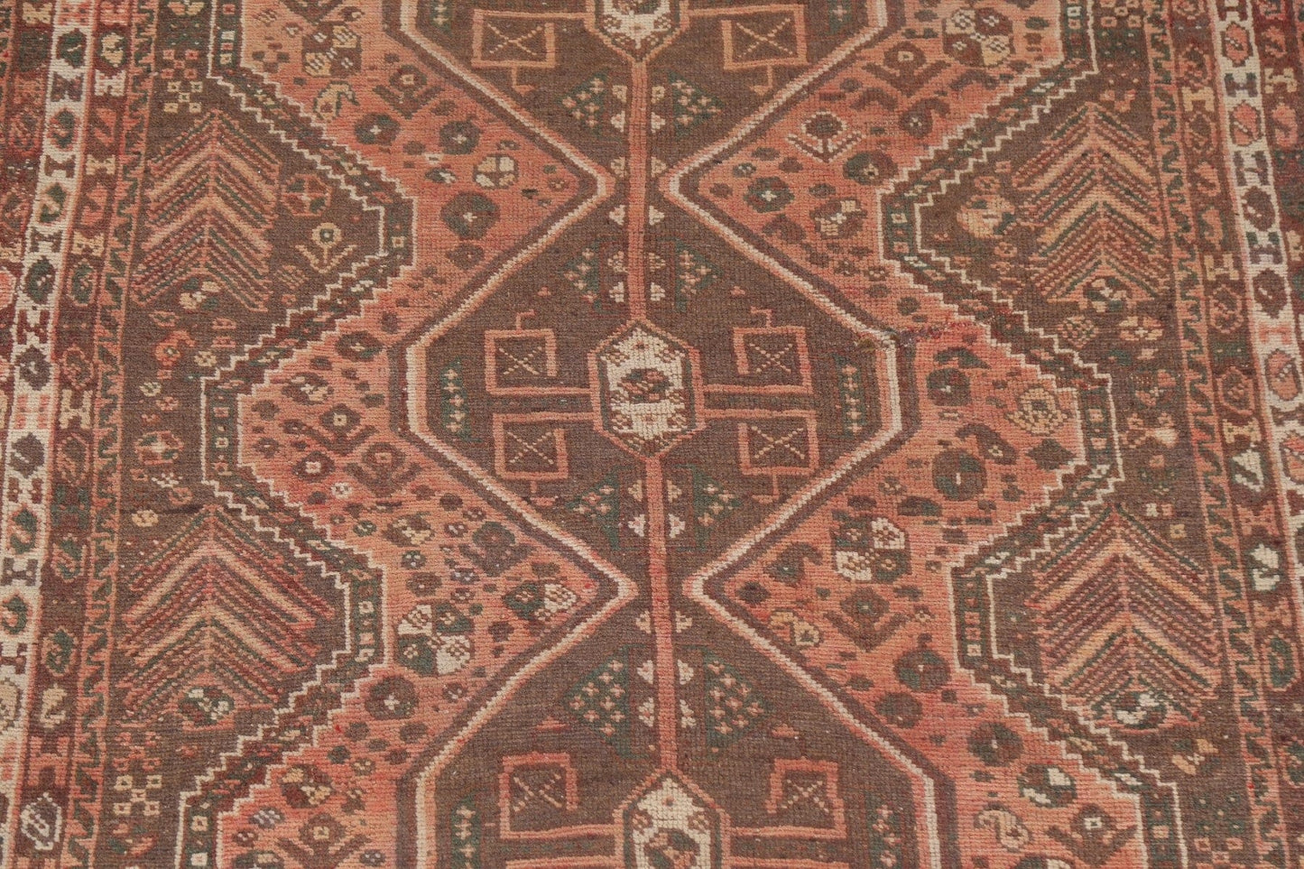 Tribal Geometric Vintage Yalameh Persian Wool Rug 5x7