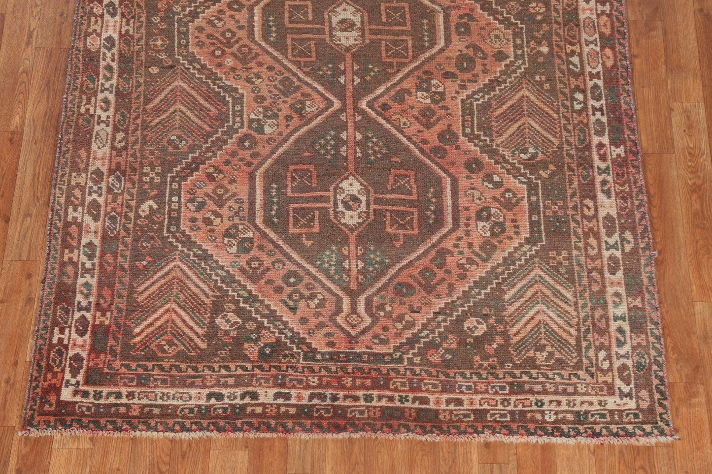 Tribal Geometric Vintage Yalameh Persian Wool Rug 5x7
