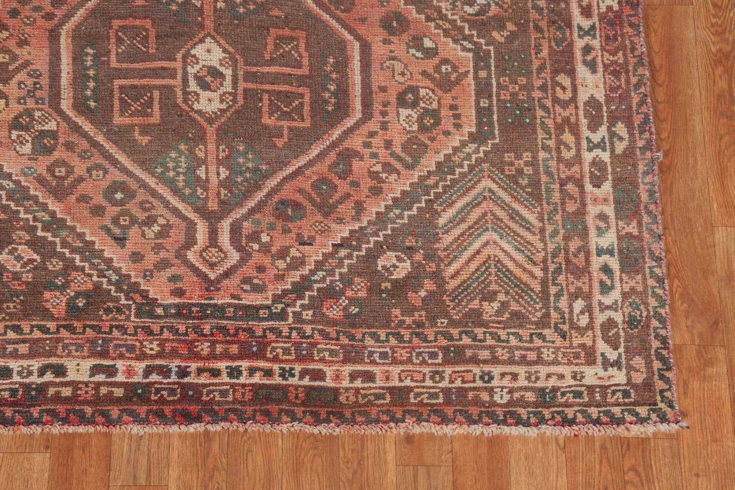 Tribal Geometric Vintage Yalameh Persian Wool Rug 5x7