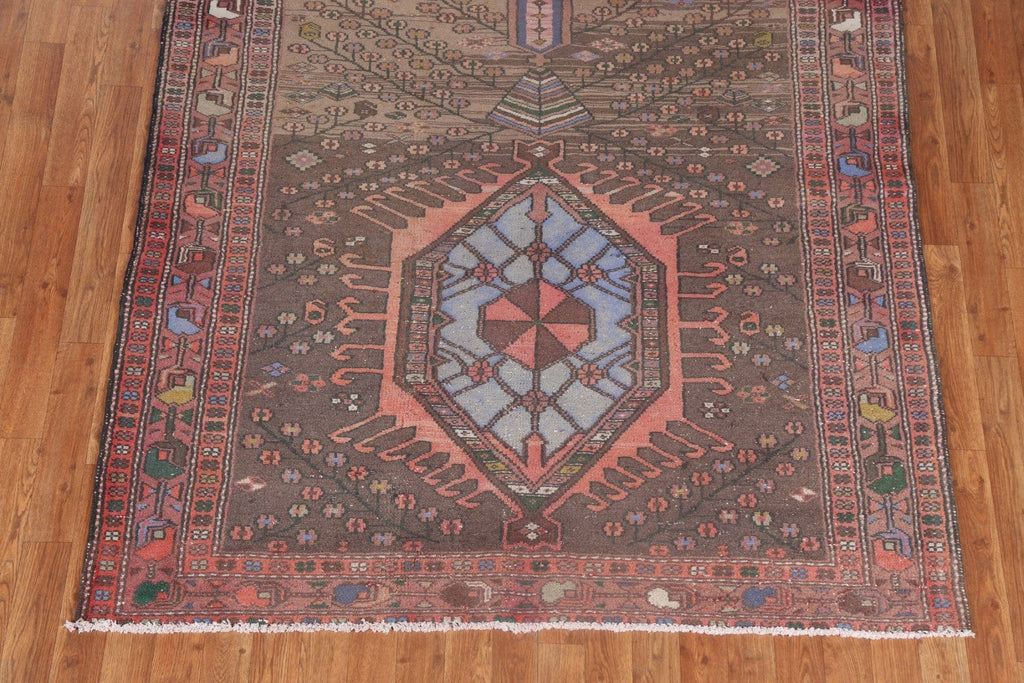 Vintage Handmade Wool Hamedan Persian Rug 5x11