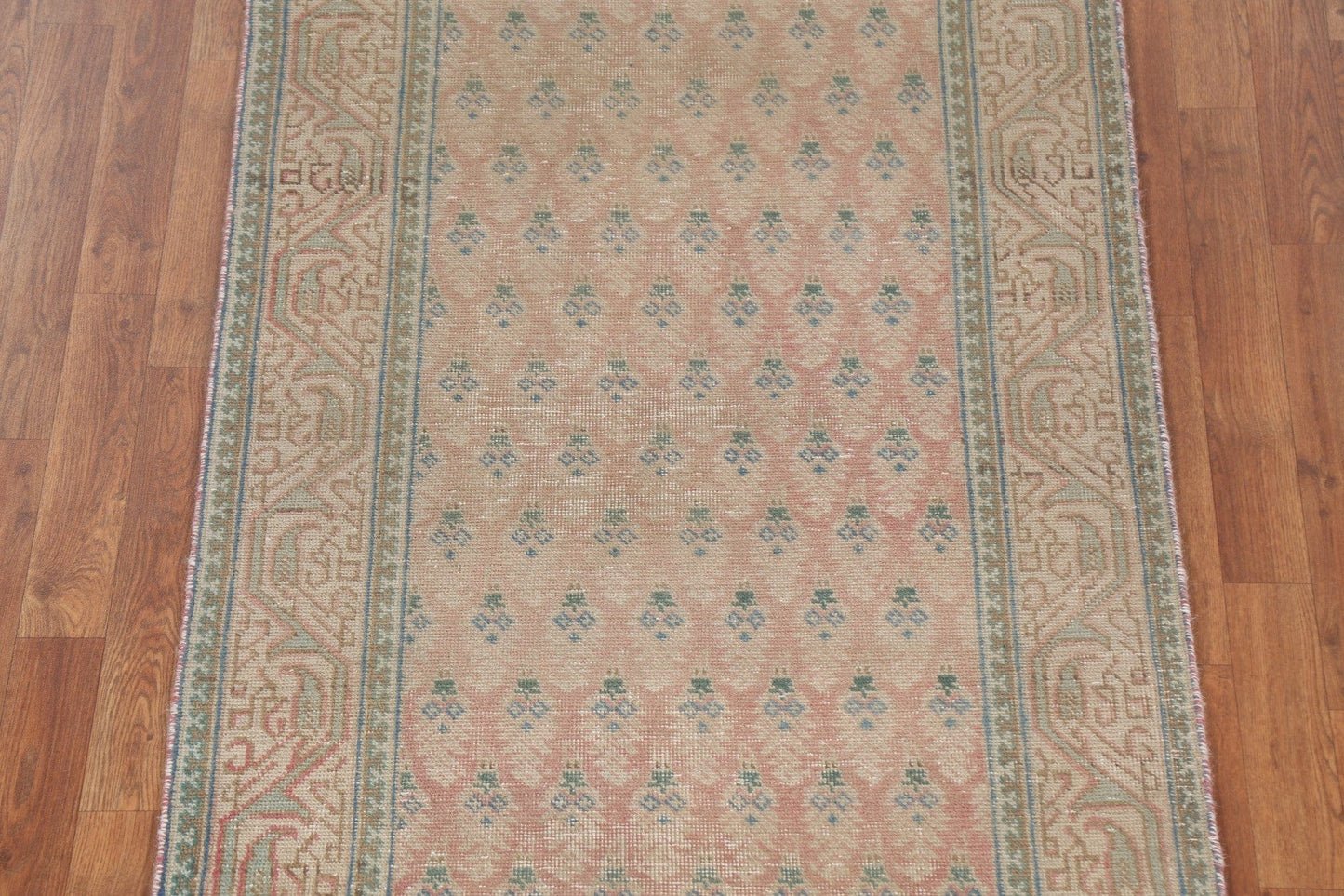 Vintage Wool Tabriz Persian Runner Rug 3x16