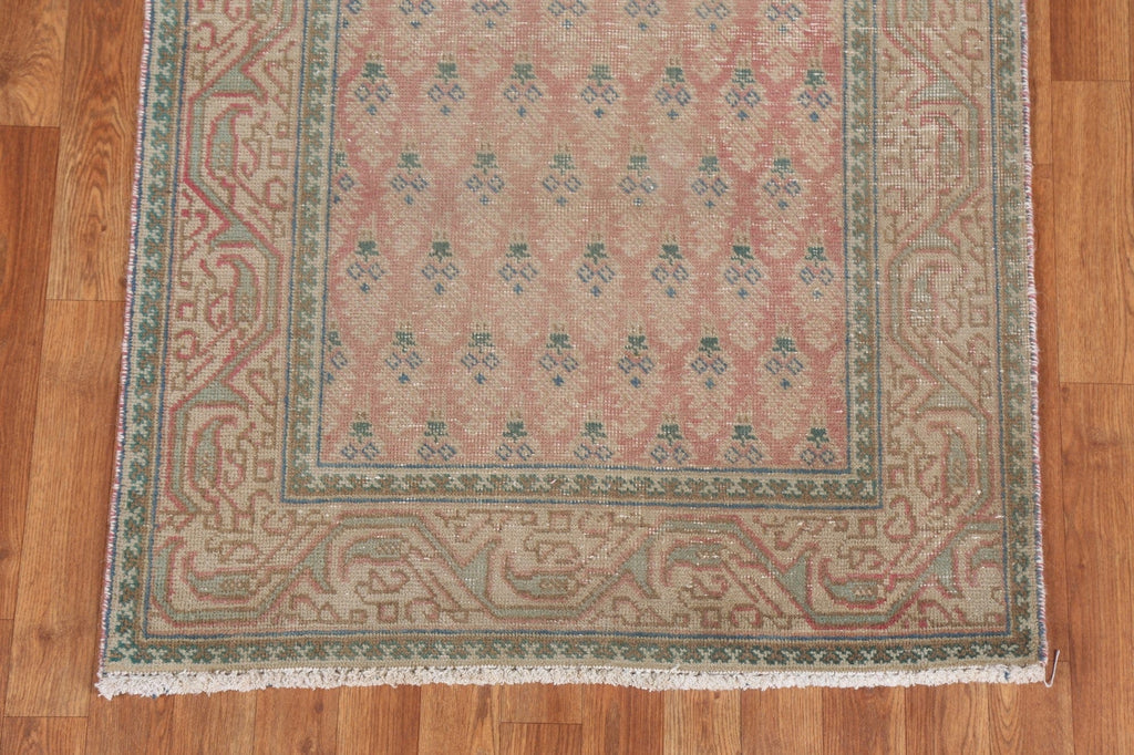 Vintage Wool Tabriz Persian Runner Rug 3x16