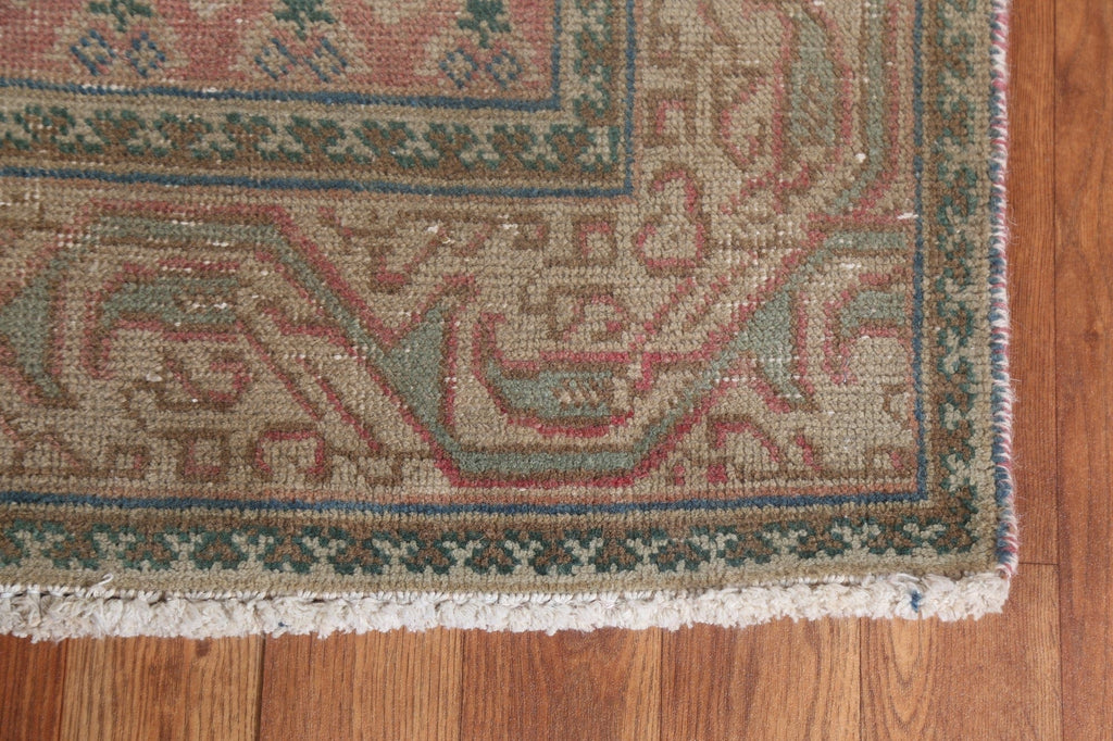 Vintage Wool Tabriz Persian Runner Rug 3x16