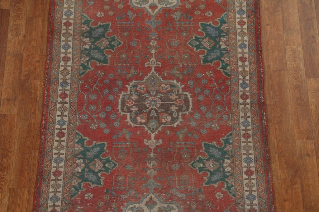 Vintage Wool Tabriz Persian Runner Rug 4x12