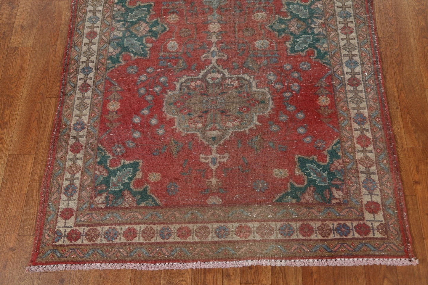 Vintage Wool Tabriz Persian Runner Rug 4x12