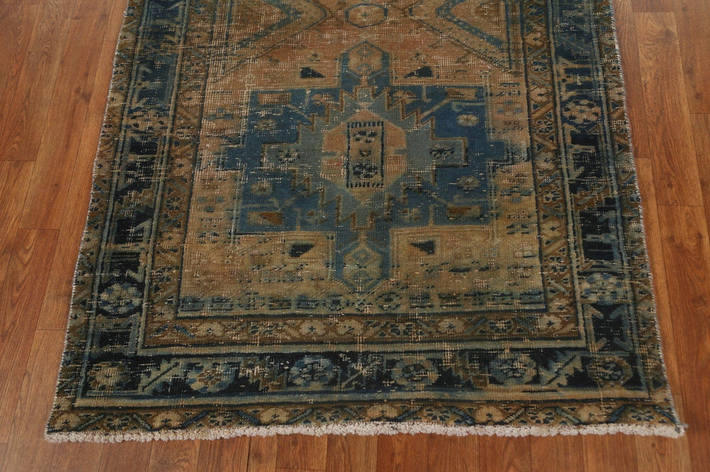 Handmade Wool Ardebil Persian Runner Rug 4x10