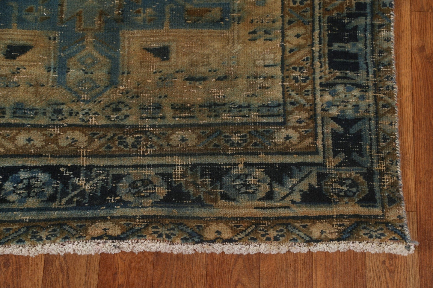 Handmade Wool Ardebil Persian Runner Rug 4x10