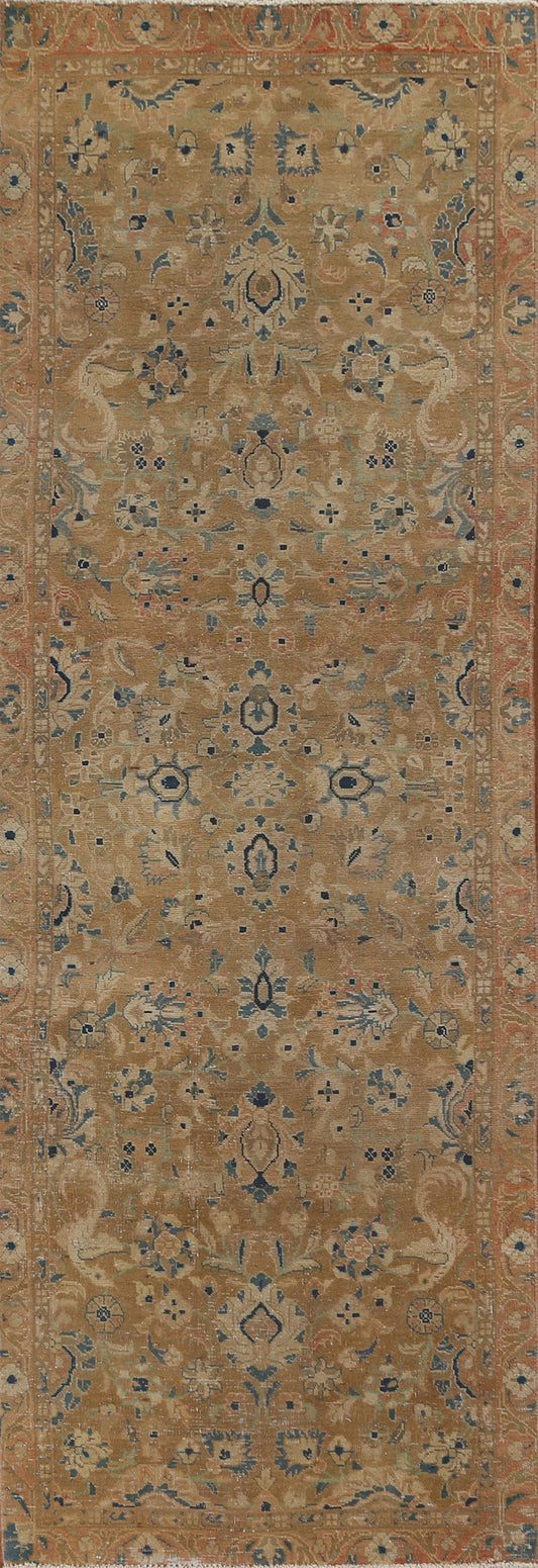 Vintage Wool Mahal Persian Runner Rug 3x10