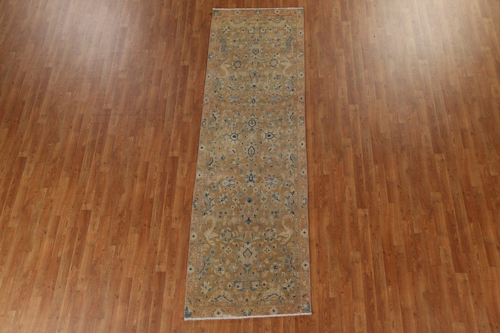 Vintage Wool Mahal Persian Runner Rug 3x10