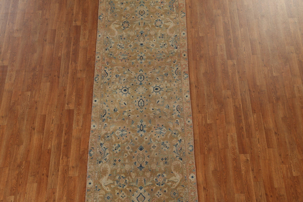 Vintage Wool Mahal Persian Runner Rug 3x10