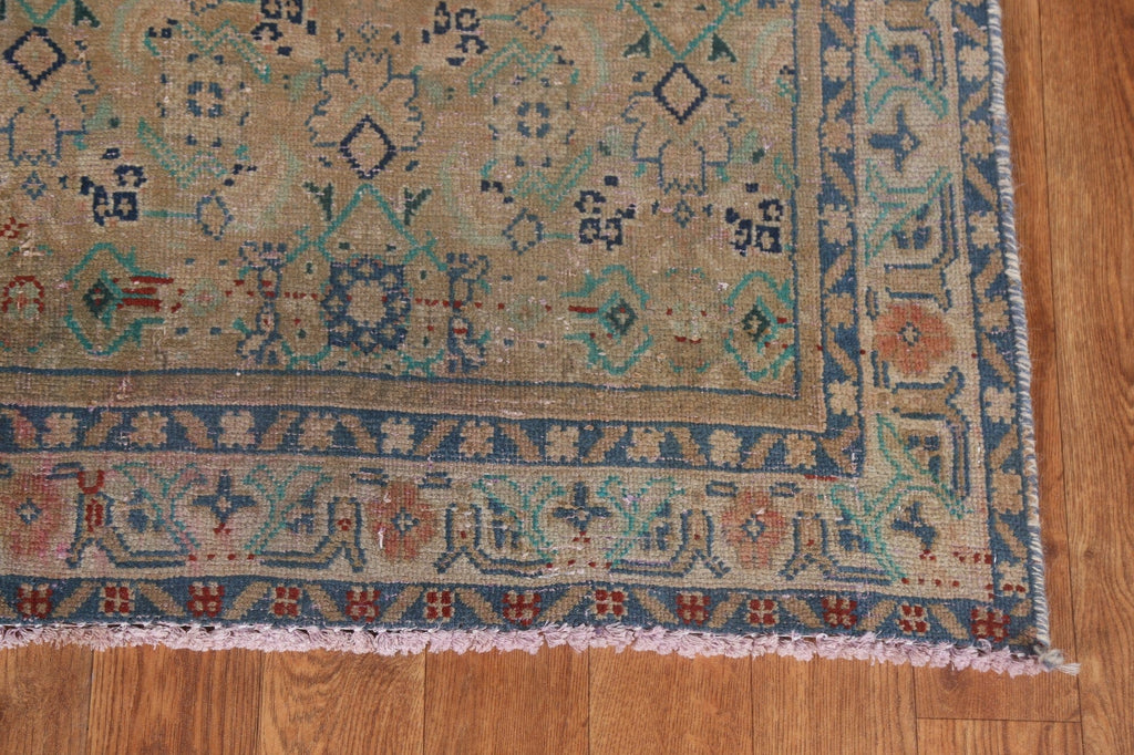 Antique Hand-Knotted Mahal Persian Wool Rug 4x8