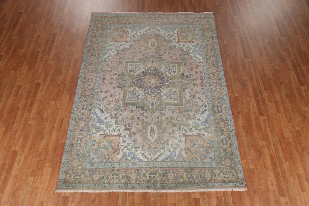 Vegetable Dye Wool Heriz Persian Rug 7x10