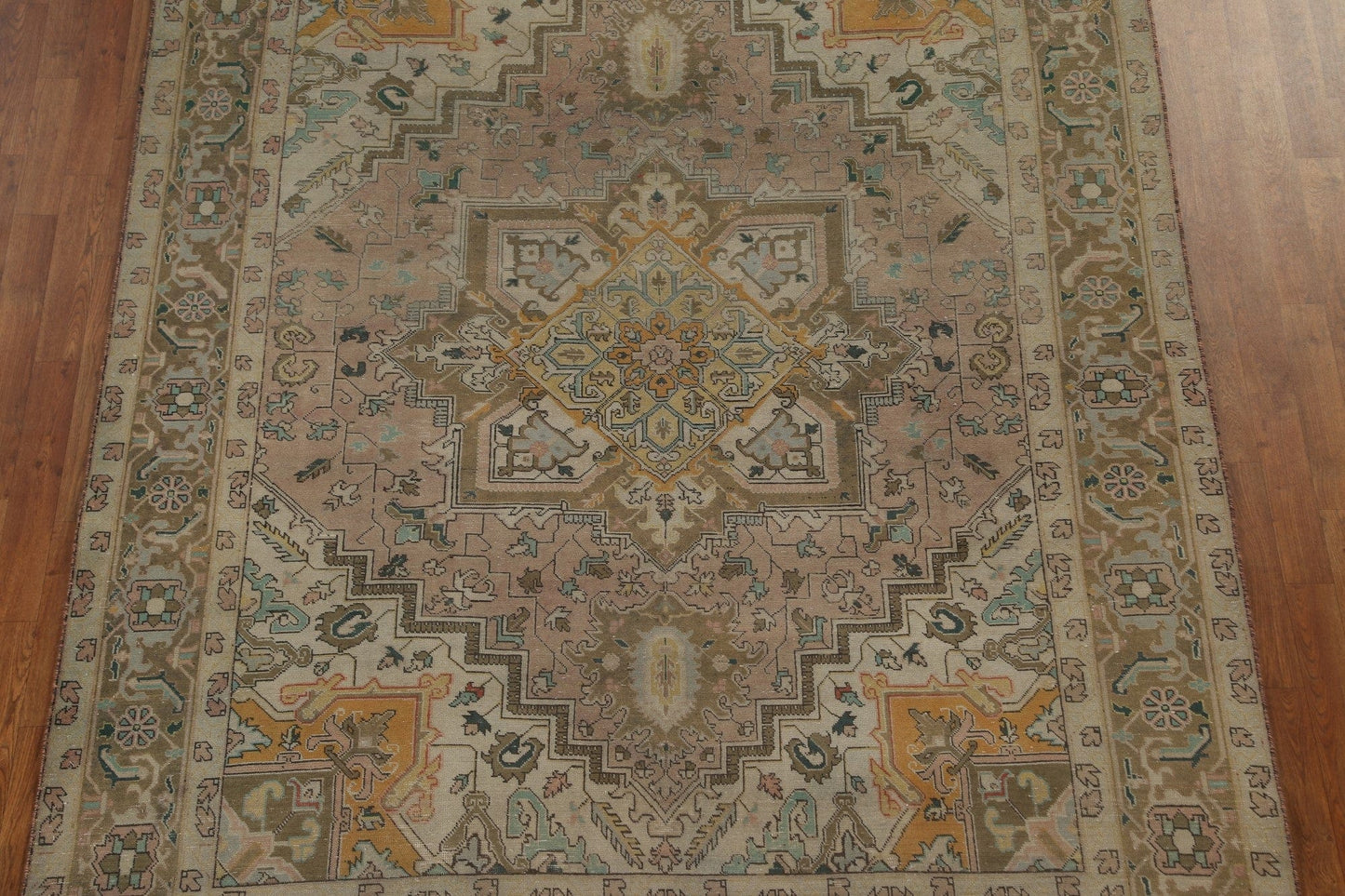 Vegetable Dye Geometric Heriz Persian Rug 7x10