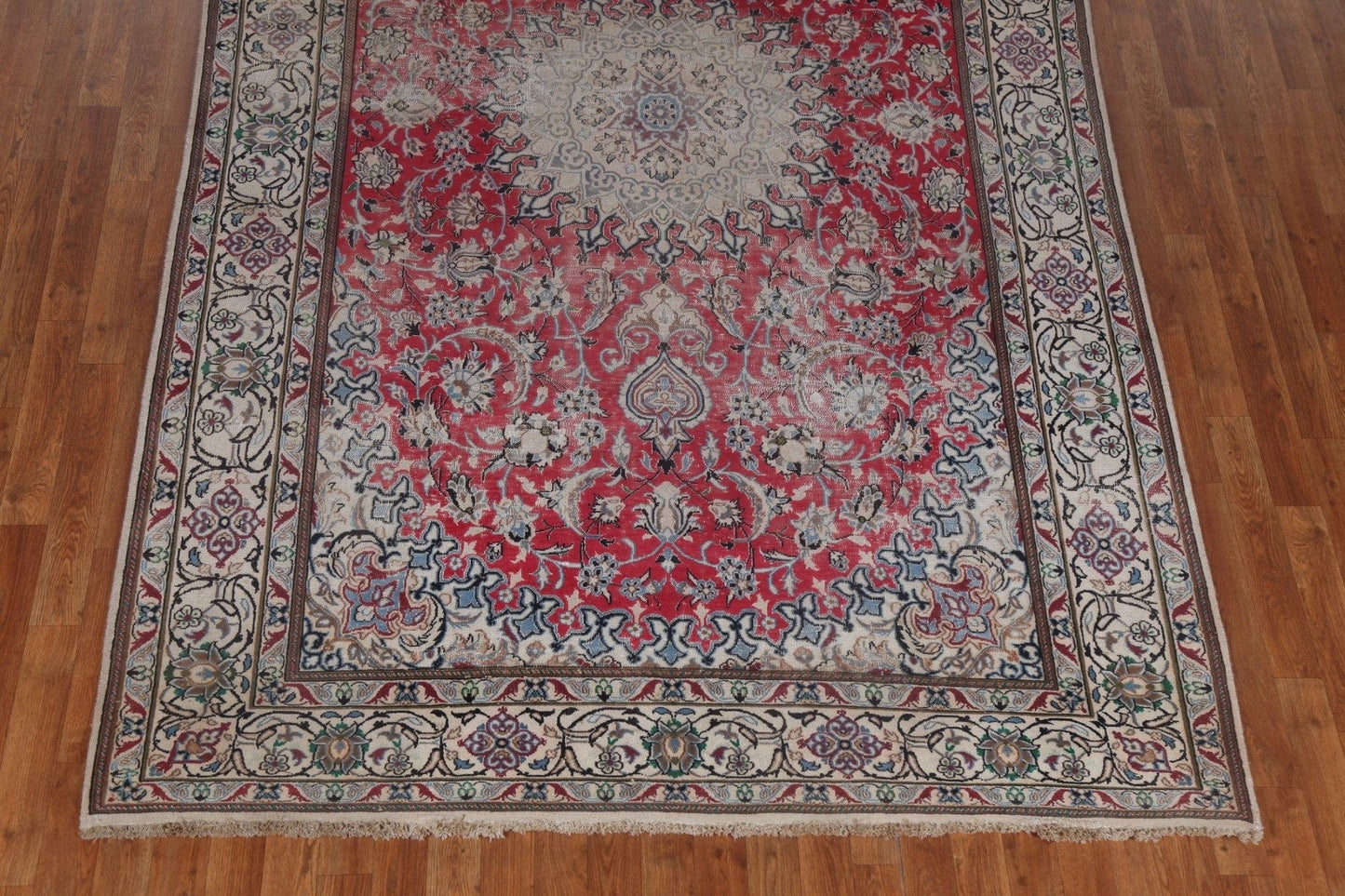 Red Floral Nain Handmade Persian Rug 6x10