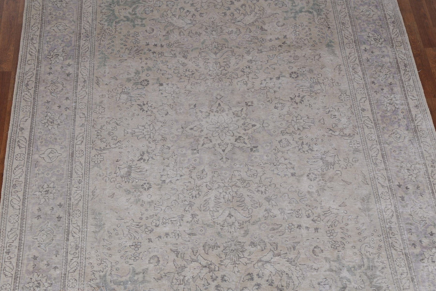 Distressed Floral Tabriz Persian Area Rug 7x10