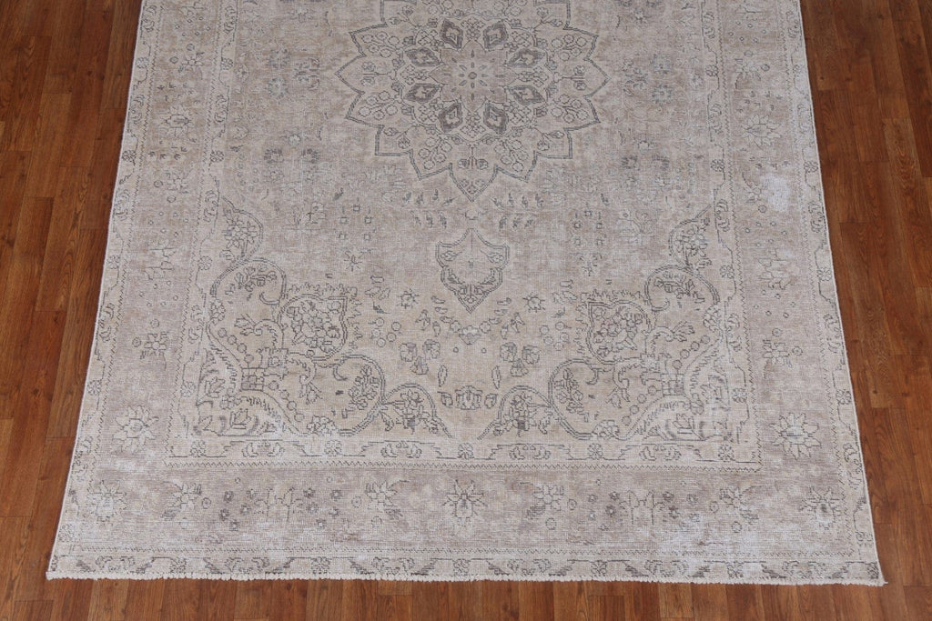 Floral Distressed Tabriz Persian Area Rug 6x10