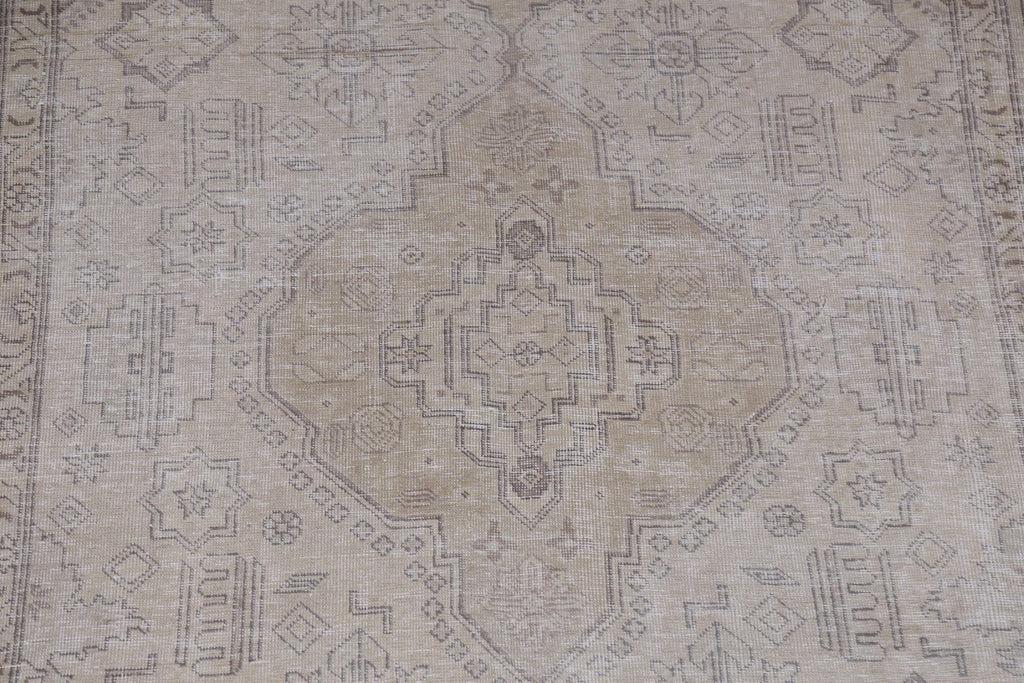 Geometric Distressed Tabriz Persian Area Rug 6x10