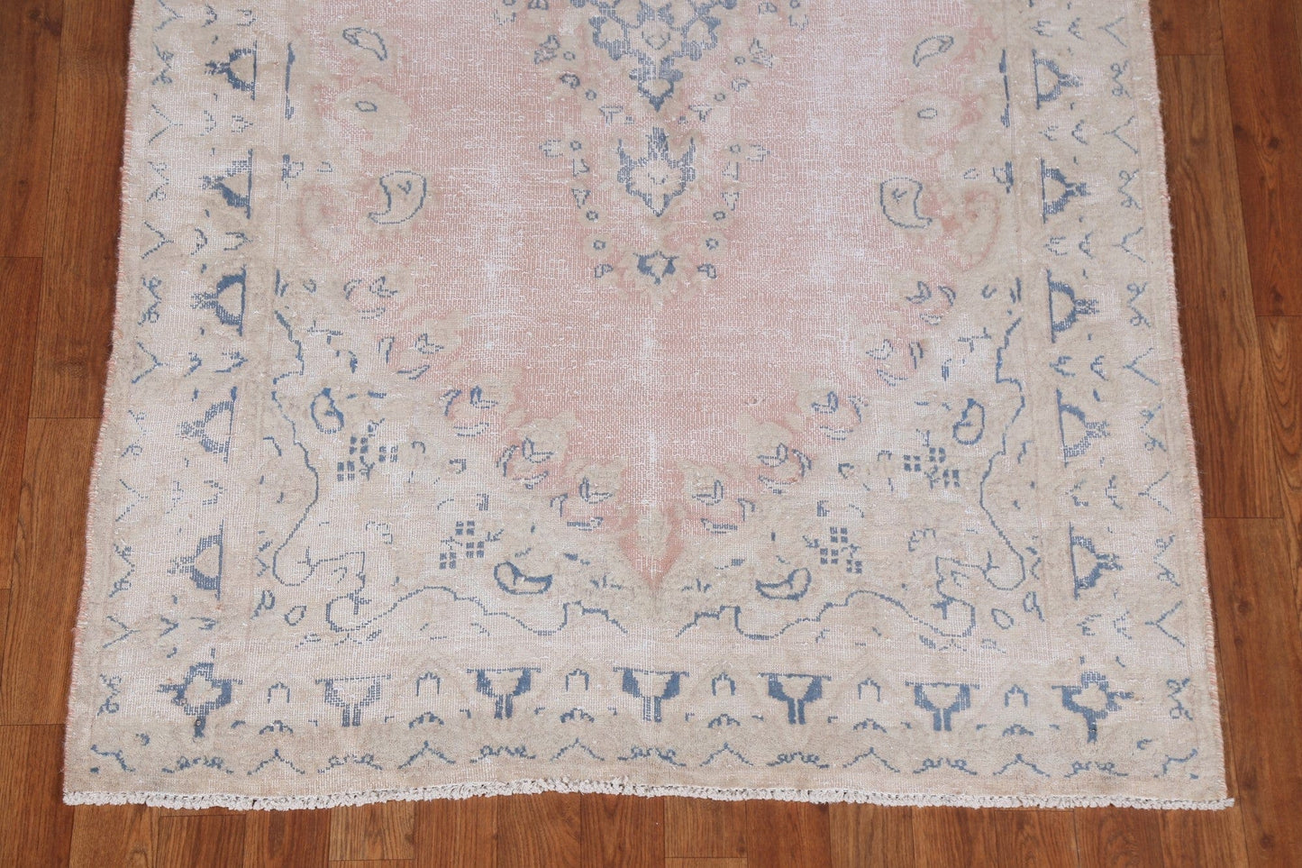 Floral Distressed Kerman Persian Area Rug 4x7