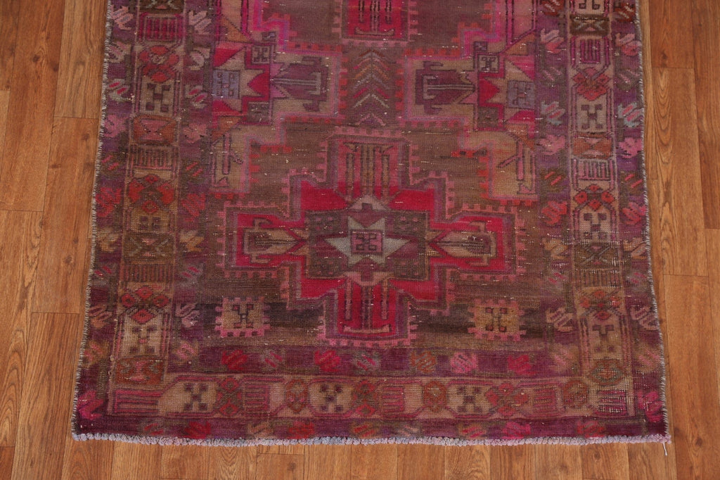 Geometric Meshkin Persian Runner Rug 4x11