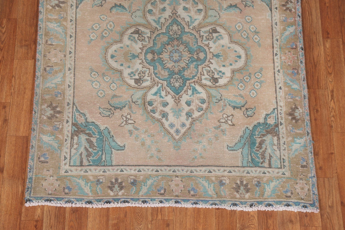 Handmade Floral Tabriz Wool Persian Rug 4x13