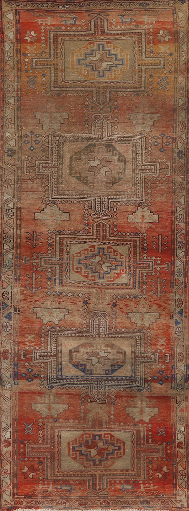 Geometric Heriz Persian Runner Rug 3x10