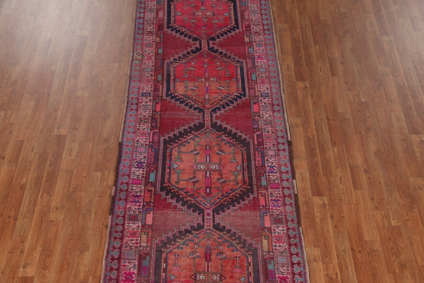 Geometric Ardebil Persian Runner Rug 4x12