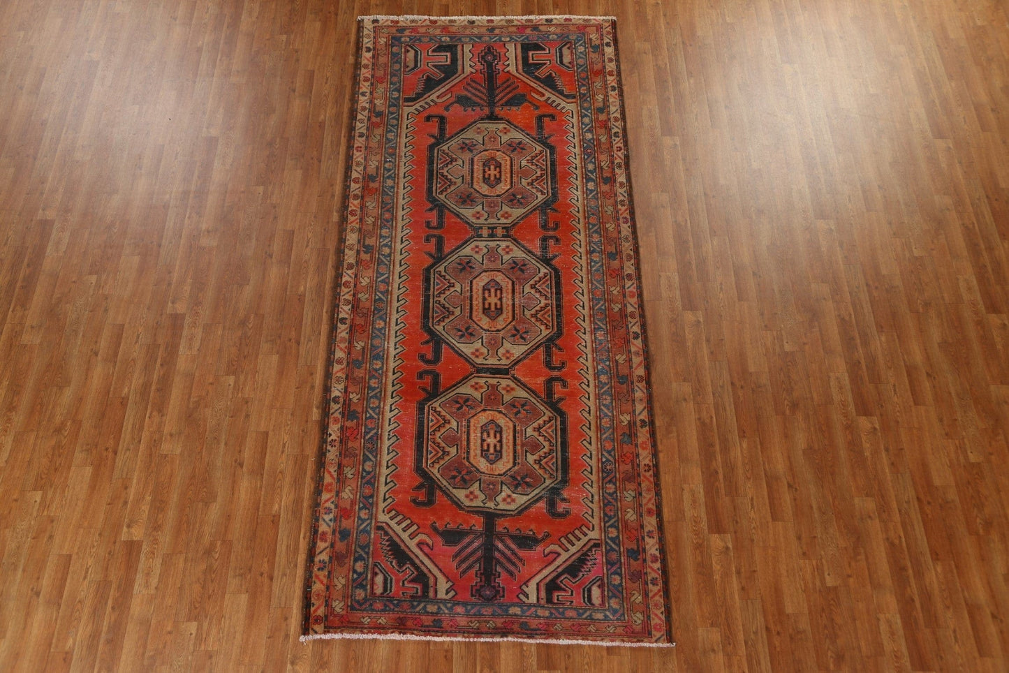 Vintage Wool Handmade Meshkin Persian Rug 5x10