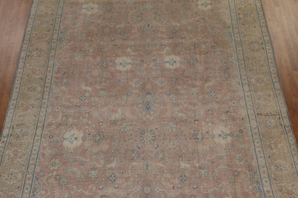 Antique Floral Tabriz Persian Area Rug 10x13