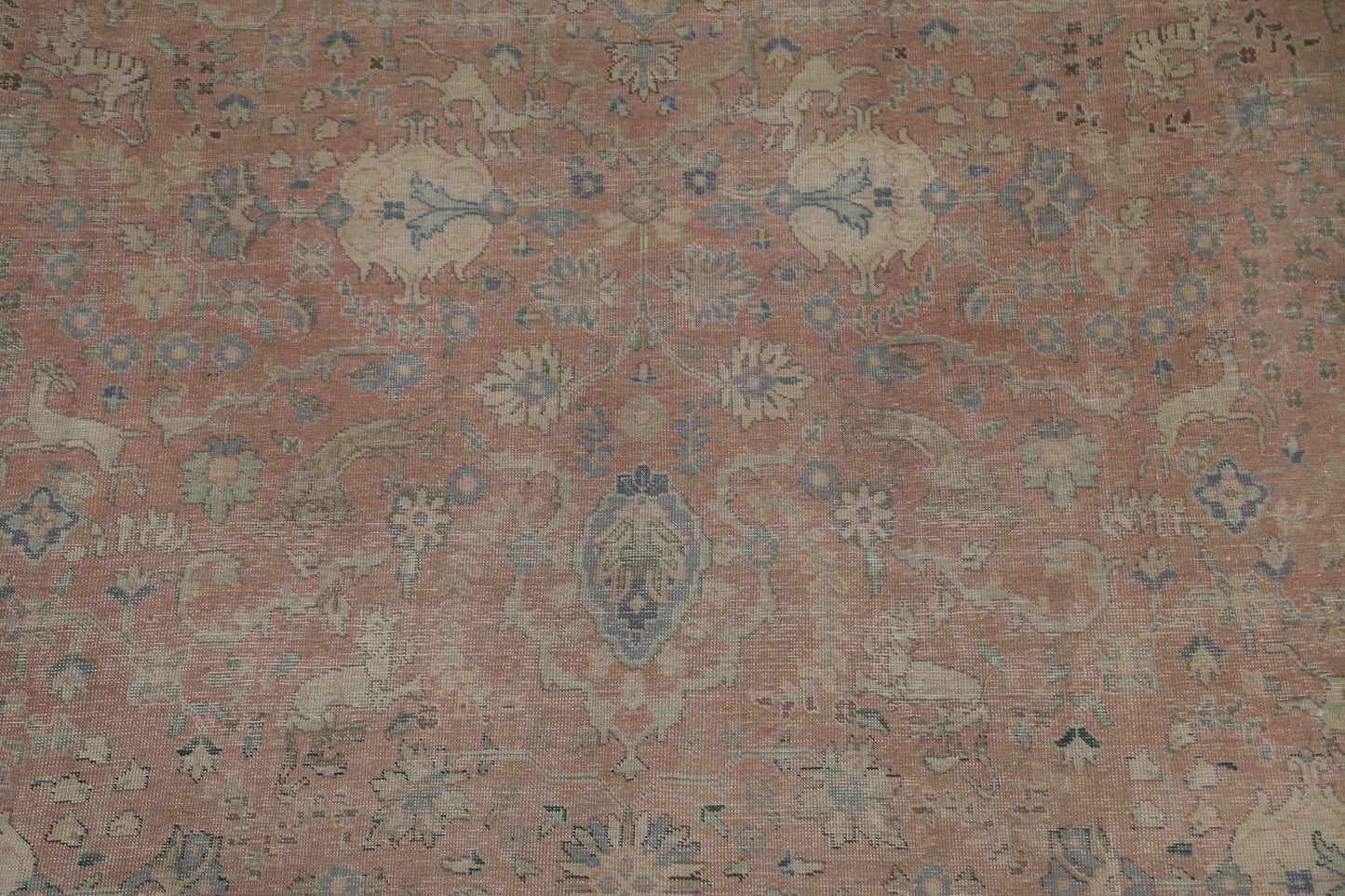 Antique Floral Tabriz Persian Area Rug 10x13