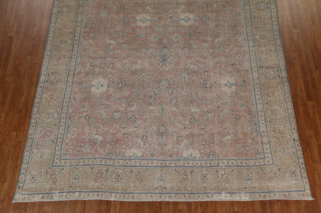 Antique Floral Tabriz Persian Area Rug 10x13