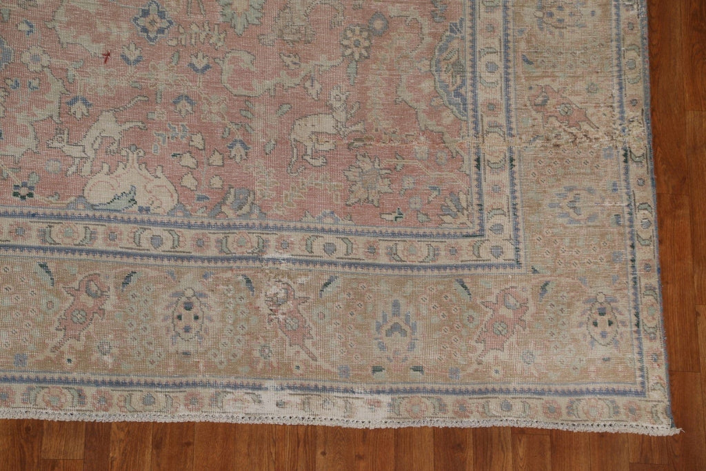 Antique Floral Tabriz Persian Area Rug 10x13