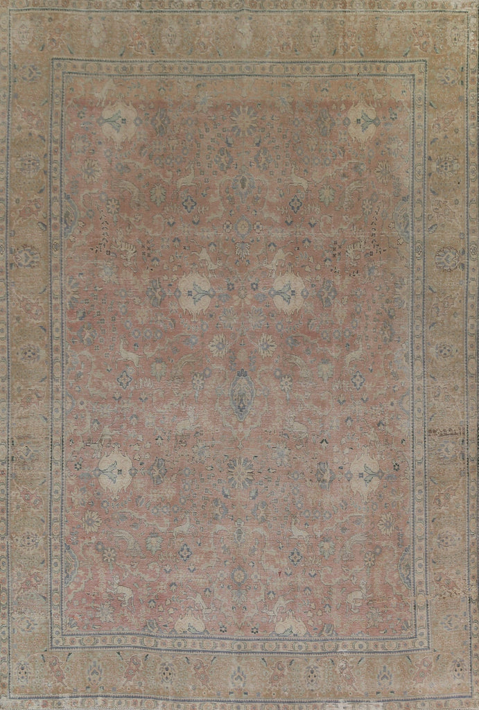 Antique Floral Tabriz Persian Area Rug 10x13